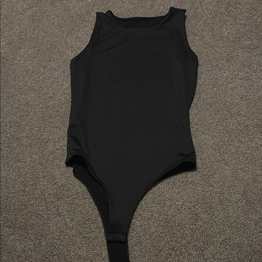 Black Sleeveless Bodysuit